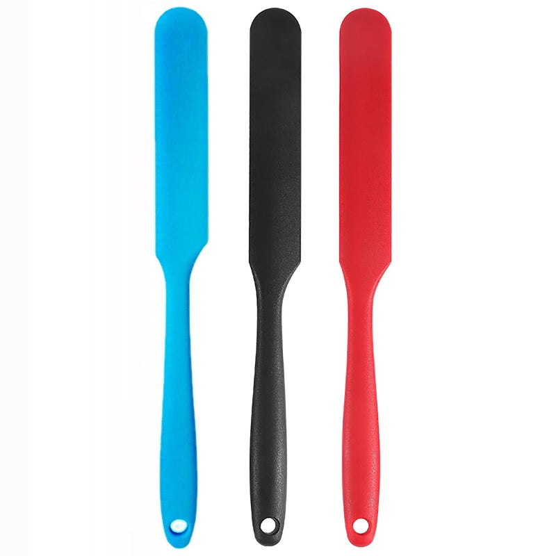 GZLT 3 Pcs Jar Spatula,Sourdough Spatula with Long Handle,Silicone Skinny Spatulas Scraper for Jars - Image 1