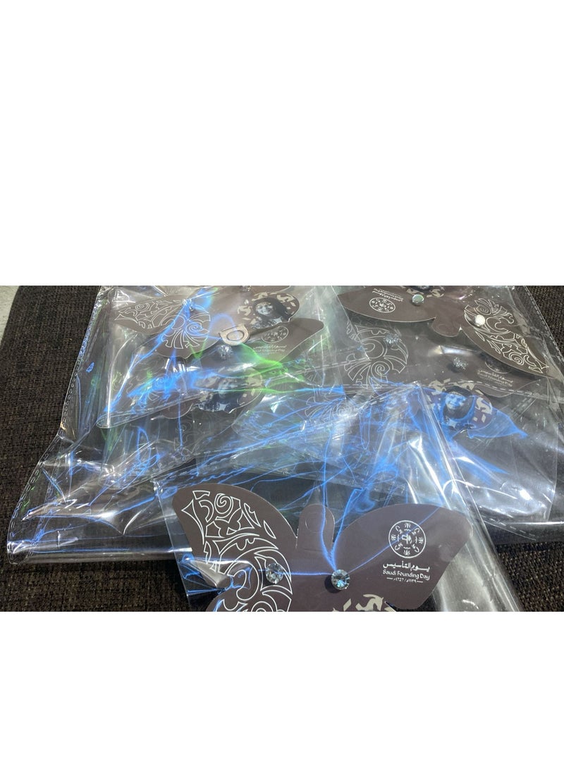 12 Butterfly Cards With The Founding Day Logo And Earring - Image 2