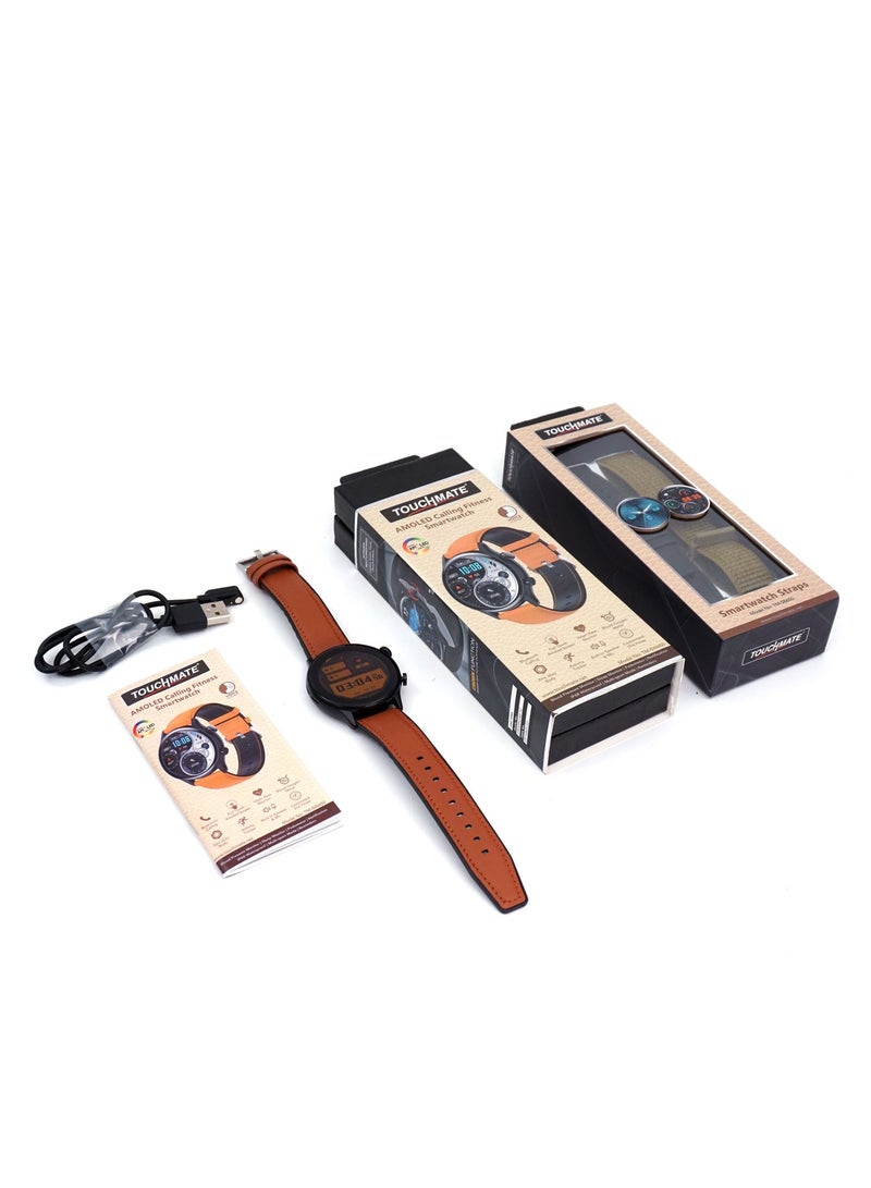 TOUCHMATE AMOLED Fitness Smartwatch with Calling Feature + 2 Free Straps Worth AED 40 - Image 5