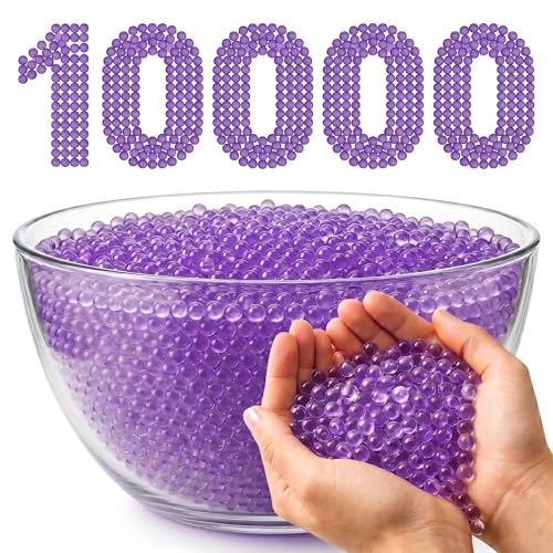CLAPONE Gel Balls 7-8mm Water Bullets for Blaster Gun, High Absorbent Water Beads Ammo, Non-Toxic Gel Blaster Refill Balls for Shooting Practice, Decoration & Play (Purple, 10000 Pcs) - Image 1