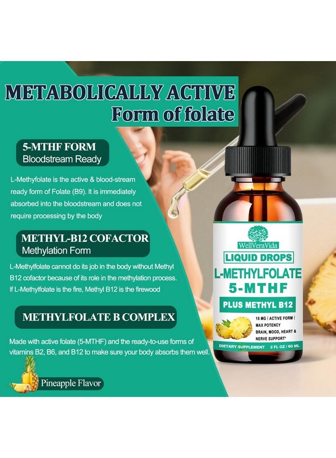 Generic Methylfolate Supplement for Adult & Kids, L Methyl Folate 15mg Plus Methyl B12 B6 B2 Multivitamin, Metabolically Active 5-MTHF Form for Mood Homocysteine Methylation Cognition Energy Nerve Health*  - Image 5
