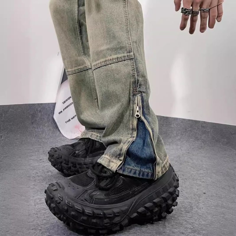 Unisex Classic Denim Jeans Loose Fit Daily Outdoor Wear - Image 4