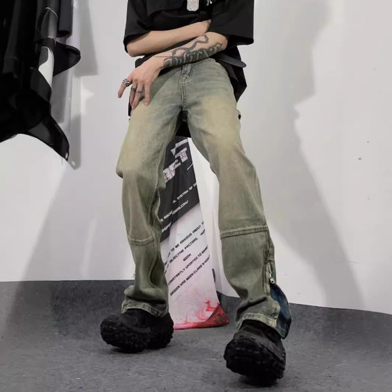 Unisex Classic Denim Jeans Loose Fit Daily Outdoor Wear - Image 3