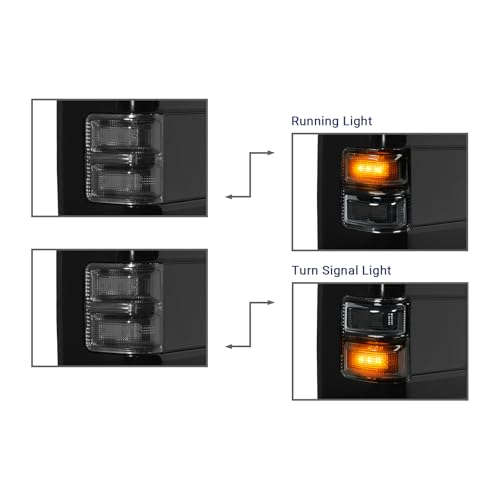 Sanooer Tow Mirrors Compatible With 1999-2016 Ford F250 F350 F450 F550 Super Duty Truck Power Heated Pair LED Smoke Painted Black (Tuxedo Black Metallic) - Image 4