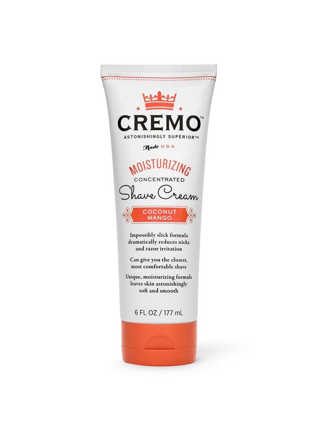 cremo Moisturizing Shave Cream, Superior Ultra-Slick Shaving Cream For Women Fights Nicks, Cuts And Razor Burn, Cremo Coconut Mango, 6 Fl Oz