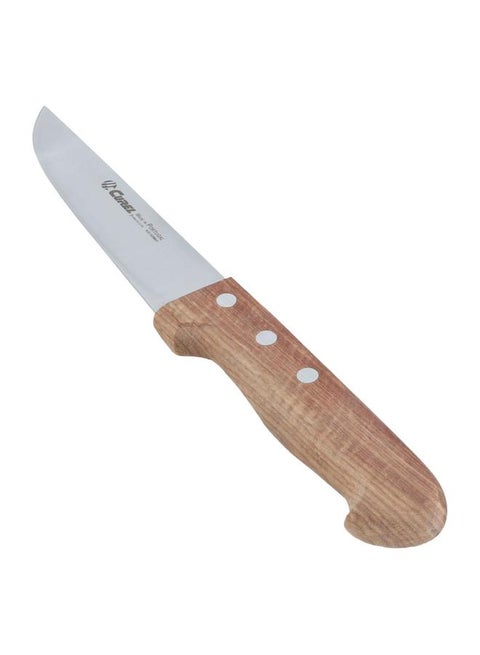 Steel Knife Size 13 Cm Wooden Handle Brown