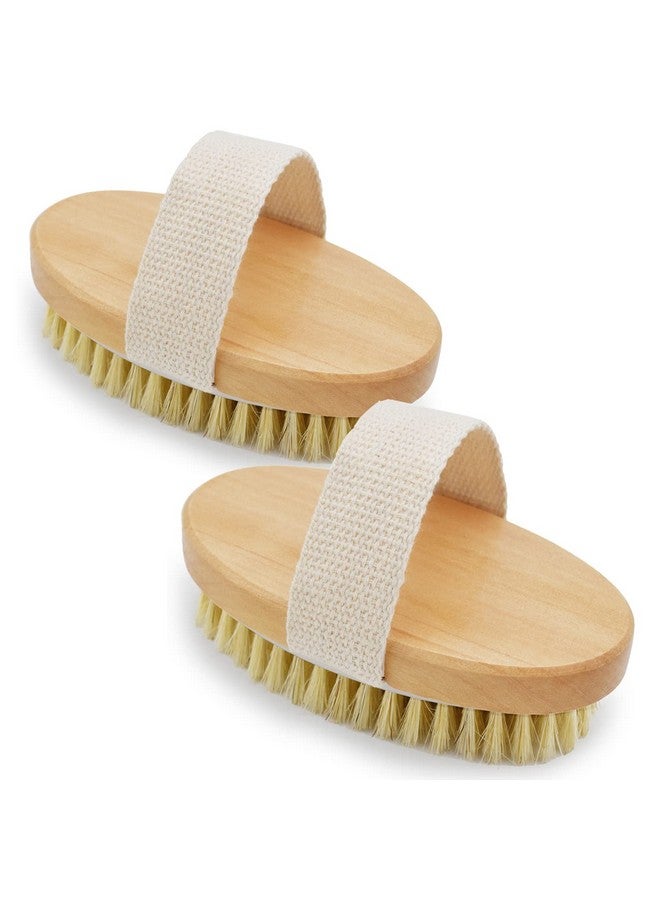MODENGKONGJIAN Dry Brushing Body Brush 2 Pcs Natural Bristle Dry Skin Exfoliating Brush Body Scrub To Removes Cellulite & Dead Skin Improves Lymphatic Functions Stimulates Blood Circulation Tightens Skin - Image 1