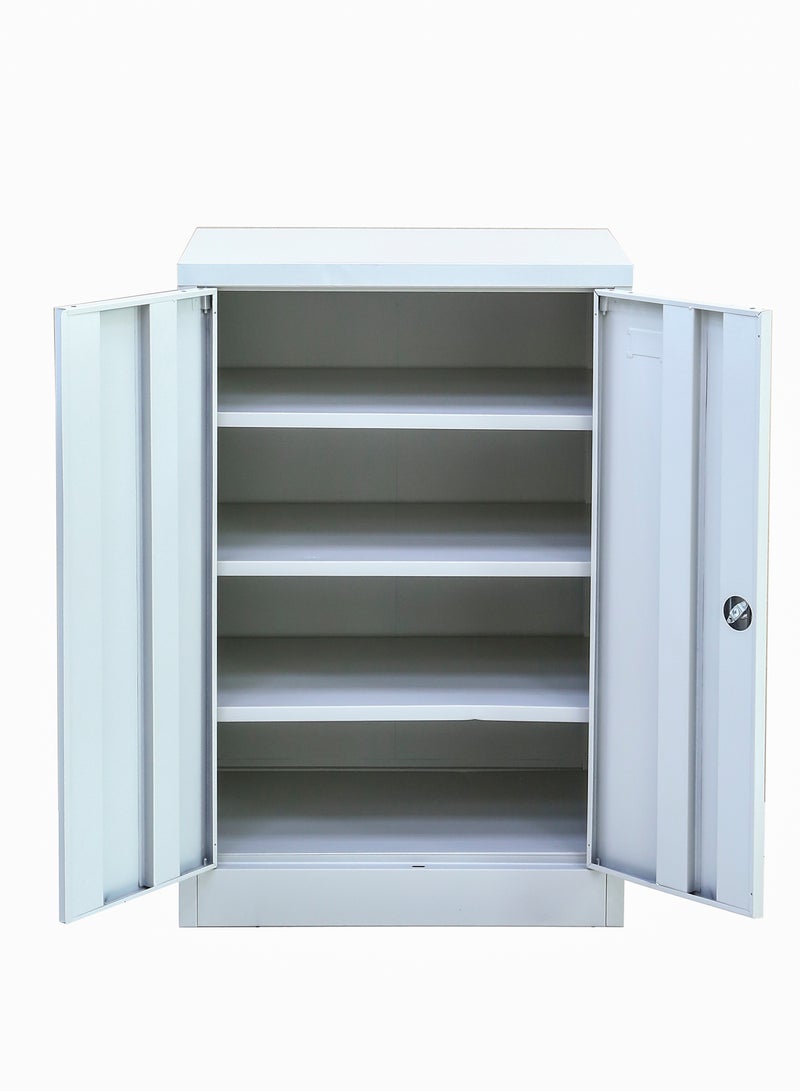 AFT Arfan Metal Shoe Rack with Doors Stylish And Durable Storage Solution, Sleek Metal Shoe Rack with Enclosed Doors, Space-Saving Organizer, Multi-Functional Metal Shoe Rack with Doors, Modern And Elegant Storage Solution - Grey - Image 4