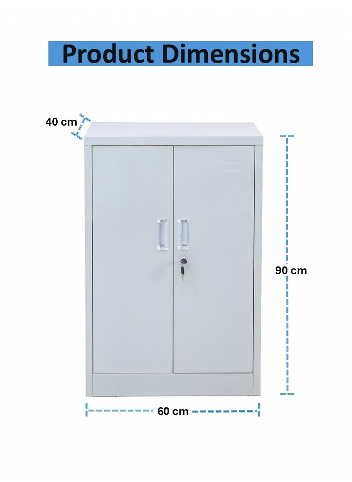 AFT - Arfan Metal Shoe Rack with Doors Stylish And Durable Storage Solution, Sleek Metal Shoe Rack with Enclosed Doors, Space-Saving Organizer, Multi-Functional Metal Shoe Rack with Doors, Modern And Elegant Storage Solution - Grey - Image 1