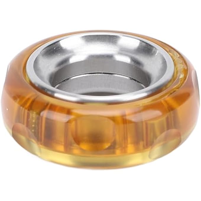 Sunisfa Fingertip Toy, Fingertip Anxiety Ring Handheld Fingertip Toy, Stress Relief, Premium Material, PEI Stainless Steel, Amber Color, Great for Office, Travel, Home, or Gifts - Image 1