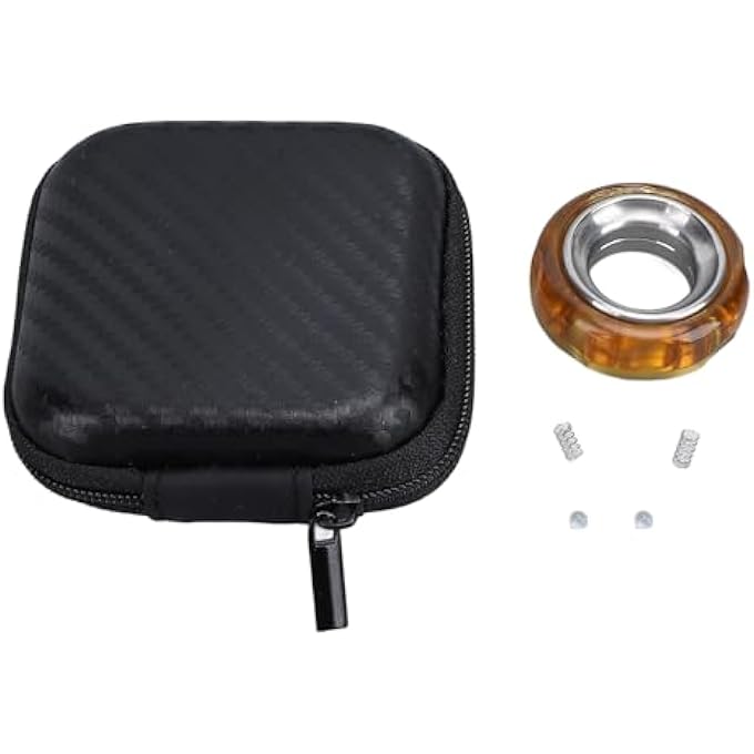 Sunisfa Fingertip Toy, Fingertip Anxiety Ring Handheld Fingertip Toy, Stress Relief, Premium Material, PEI Stainless Steel, Amber Color, Great for Office, Travel, Home, or Gifts - Image 4