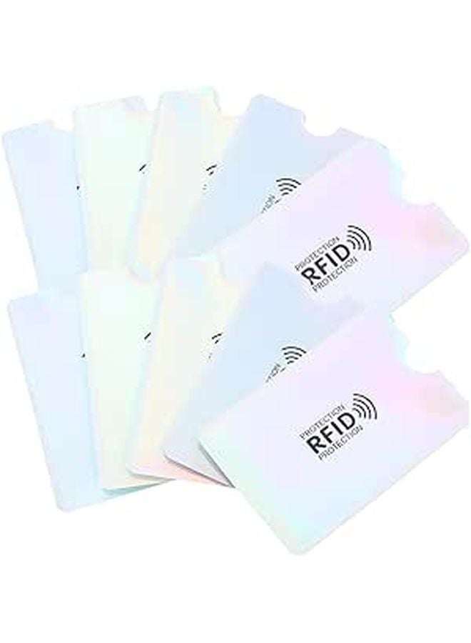 أغلفة بطاقات منع RFID، عبوة من 10 قطع، واقي البطاقات الائتمانية، تمنع المسح الضوئي، للاستخدام في السفر والأعمال - Image 1