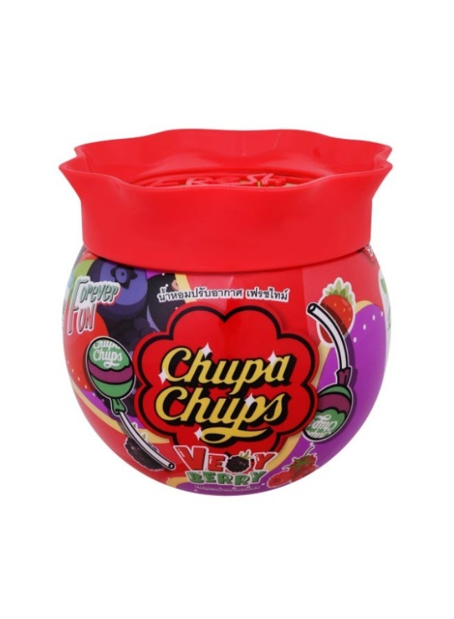 Chupa Chups Very Berry Air Freshener Gel 155g – Long Lasting Sweet Berry Fragrance for Car, Home & Office - Image 1