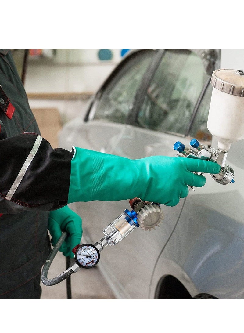 كابتن تيك Spray Gun Painting Sprayer Oil Water Separator 1/4 Inch Pressure Gauge and Water Trap Filter Pressure Regulator Air Compressor Regulator for Air Spray Paint Gun Air Pressure Cleaner - Image 4
