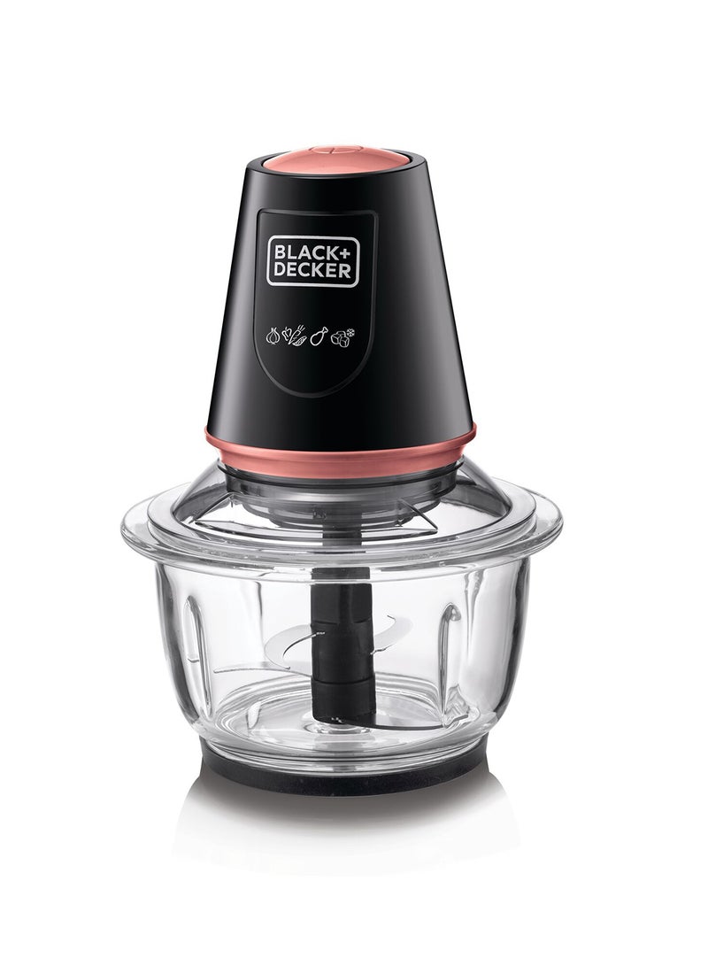 BLACK+DECKER Vertical Chopper With Glass Bowl - 1.2 L 400 W GC430-B5 Multicolour - Image 3