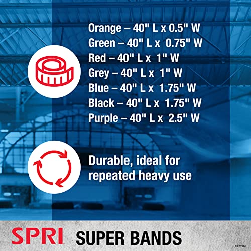 SPRI Superbands - Resistance Band for Assisted Pull-ups, Core Fitness, and Strength Training Resistance Exercises - Versatile Tool for Flexibility, Stamina, and Balance - 1", Red - Image 4