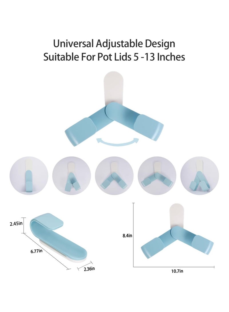 Bukela 3 Pack Pot Lid Organizer Inside Cabinet, No Drilling Adhesive Pot Lid Holder Storage for Under Cabinet Door Wall Mount, Adjustable Kitchen Cutting Board Pan Lid Organizers - Image 4