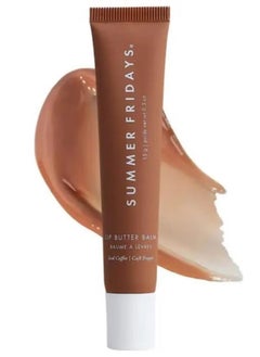 SUMMER FRIDAYS Tinted Lip Butter Balm - Conditioning Vegan Lip Balm for Instant Moisture, Shine & Hydration - Sheer-Tinted, Soothing Skincare - Iced Coffee (.5 Oz)  - Image 1