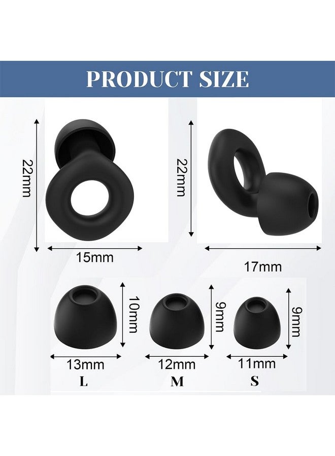 Jubobu Ear Plugs For Noise Reduction, Reusable Earplugs For Sleeping,Silicone Ear For Sleep,Noise Sensitivity & Flights,4 Silicone Sleeves With Storage Box - Image 3