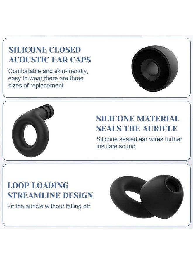 Jubobu Ear Plugs For Noise Reduction, Reusable Earplugs For Sleeping,Silicone Ear For Sleep,Noise Sensitivity & Flights,4 Silicone Sleeves With Storage Box - Image 5