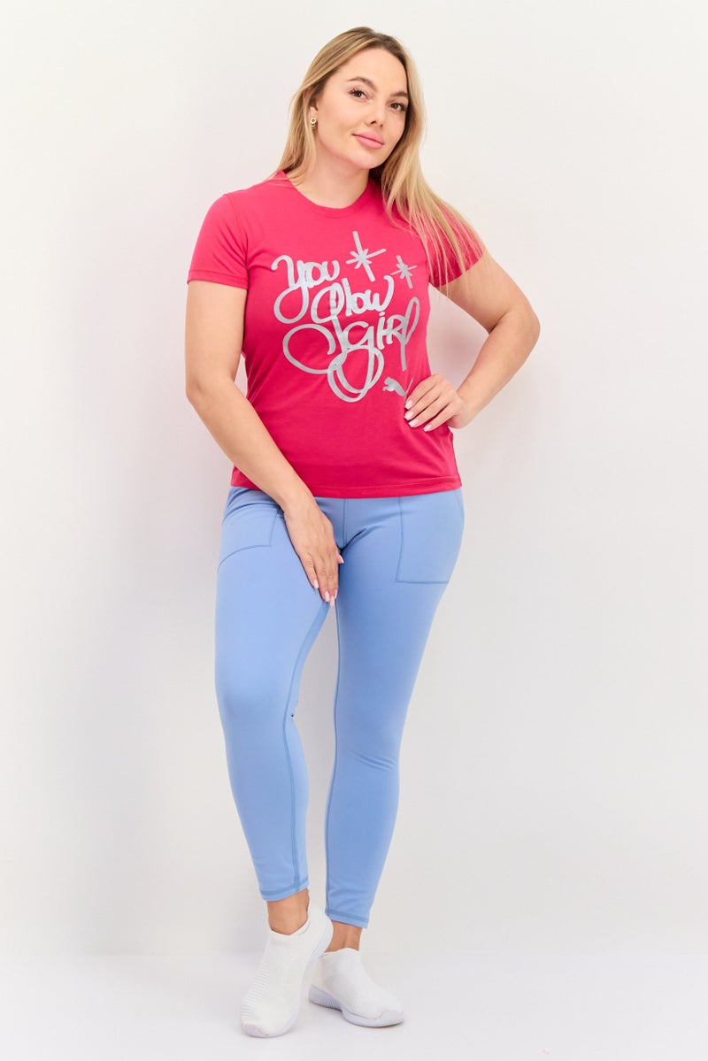 PUMA Women Sportswear Fit Short Sleeves Training Top, Dark Pink - Image 4