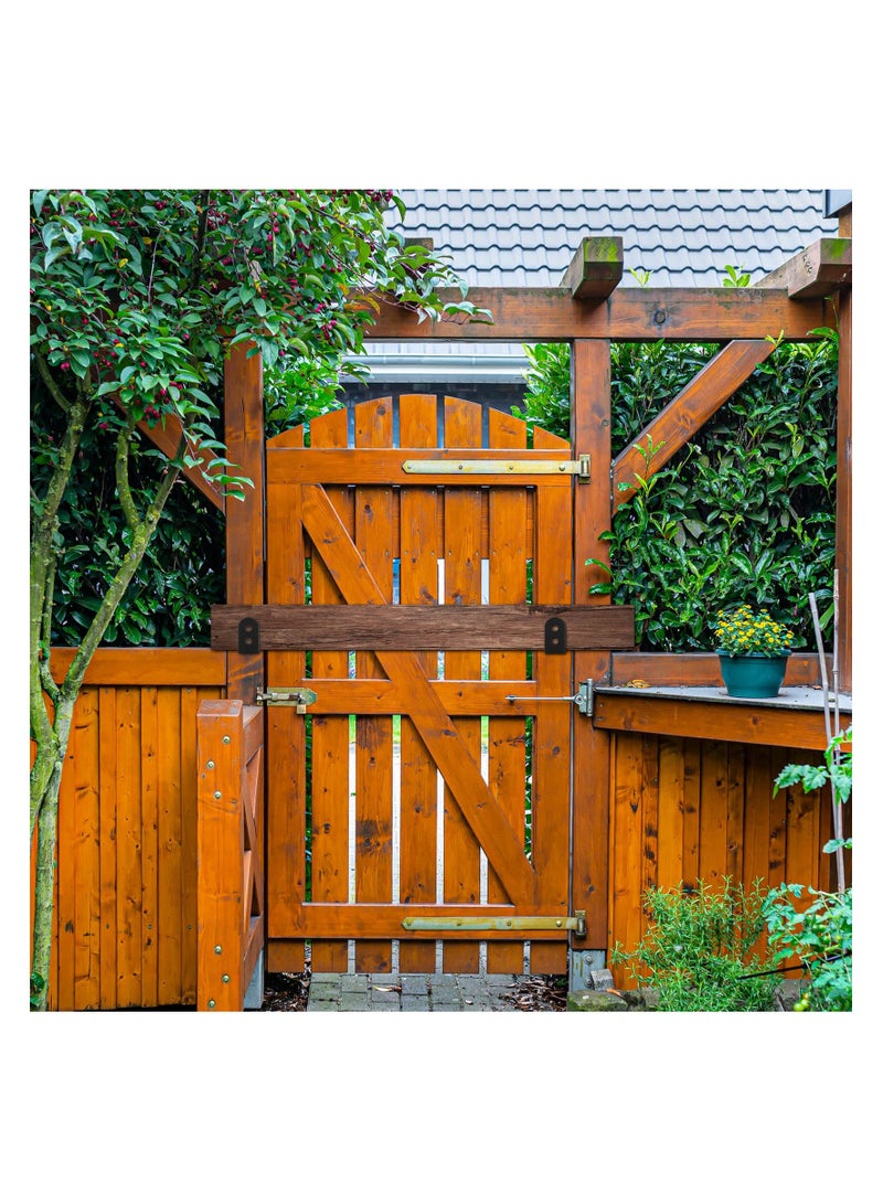 KASTWAVE 2x4 Door Barricade Brackets, 2 Pcs Door Security Barricade Brackets, Heavy Duty Door Security Brackets for 2 x 4 Lumber, Open Security Holder U Brackets for Indoor, Outdoor, Black - Image 4