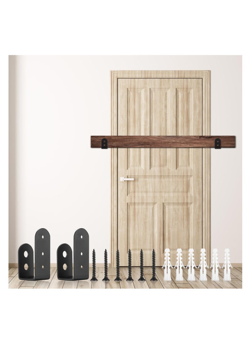 KASTWAVE 2x4 Door Barricade Brackets, 2 Pcs Door Security Barricade Brackets, Heavy Duty Door Security Brackets for 2 x 4 Lumber, Open Security Holder U Brackets for Indoor, Outdoor, Black - Image 5