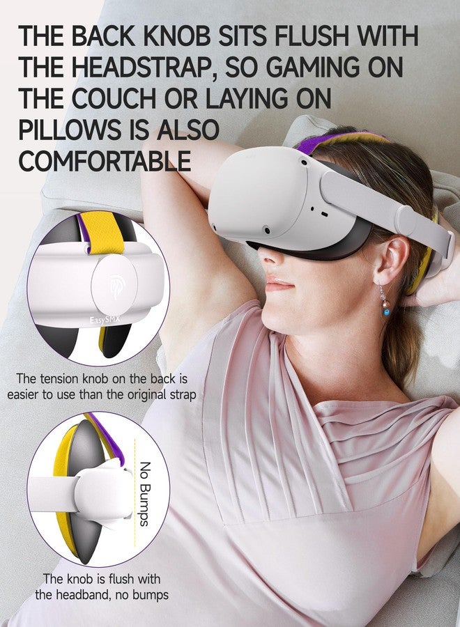EasySMX Q20 Headset Strap for Quest 2 - Accessories for Quest 2 - Lite Design for Improved Comfort Support, Heat Dissipating Materials, Rebust Side Straps, Easy to Install - Power Bank Strap Included - Image 2