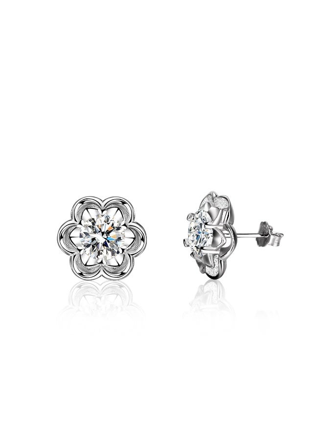 KUYING Temperament Inlaid Gemstone Earrings With Hooks And Studs 
