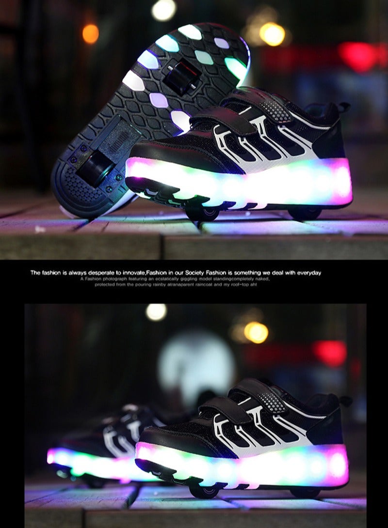 Generic Kids Roller Shoes Boy Girl Sneakers with Wheels Become Sport Sneaker with Led for Birthday Children Show Gift  - Image 2