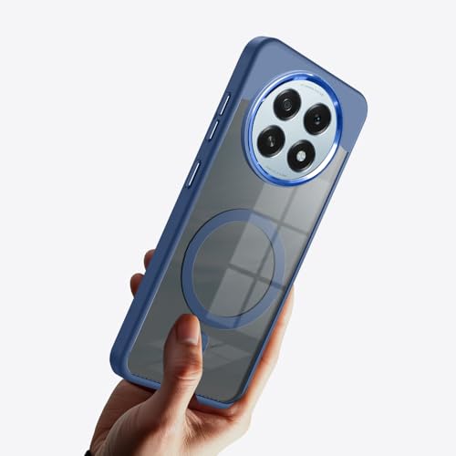KARWAN Translucent Hybrid Back Case Cover Compatible with Oppo F29 Pro Shockproof Case with Camera Protection, N52 Magnet Cover Case with Magnetic MagEaze Wireless Charging Cover (Blue) - Image 5