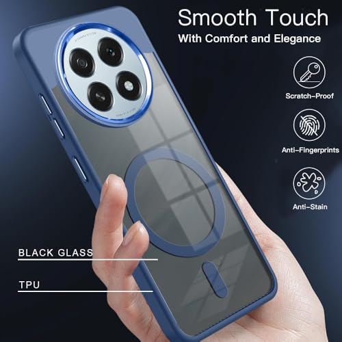 KARWAN Translucent Hybrid Back Case Cover Compatible with Oppo F29 Pro Shockproof Case with Camera Protection, N52 Magnet Cover Case with Magnetic MagEaze Wireless Charging Cover (Blue) - Image 3