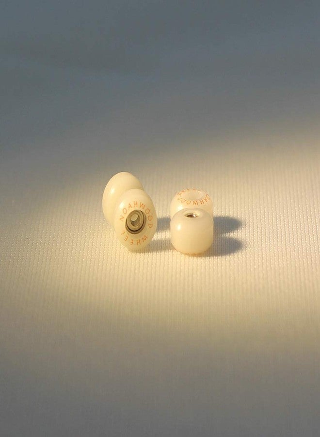 عجلات NOAHWOOD Fingerboards PRO المصنوعة يدويًا للرياضات المتعددة (بدون CNC) (مجموعة محامل PRO مكونة من 4 قطع) (أبيض، II) - Image 2