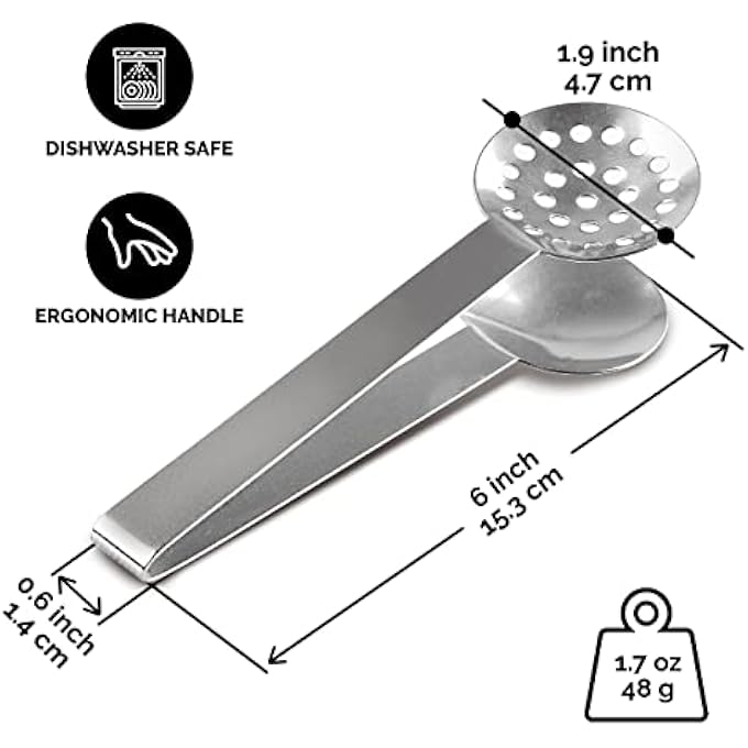 KASTWAVE Stainless Steel Tea Bag Squeezer Set Of 4 For Loose Leaf And Iced Tea Perfect Kitchen Tool - Image 4