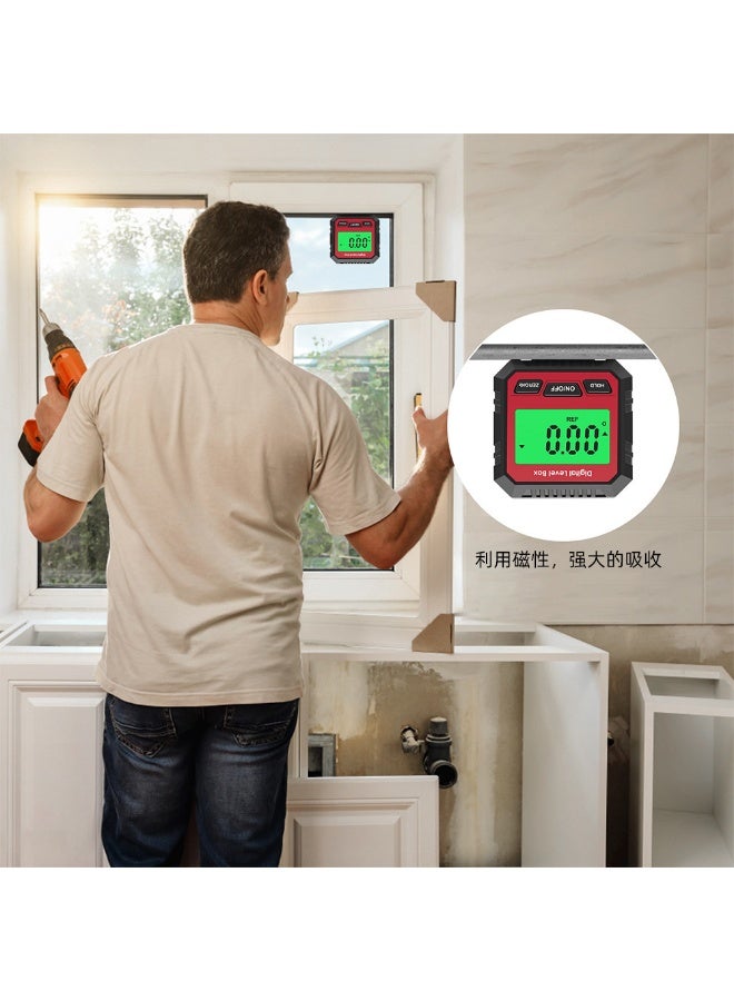 مقياس زوايا رقمي مغناطيسي بشاشة LCD، مقياس ميل إلكتروني صغير محمول، مسطرة زوايا رقمية للقياس الدقيق - Image 5