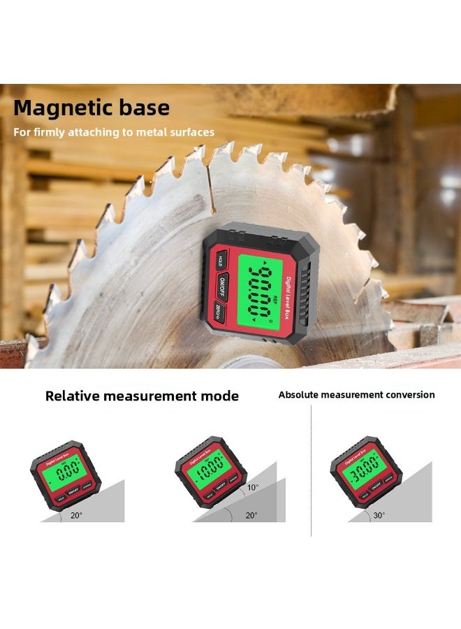 مقياس زوايا رقمي مغناطيسي بشاشة LCD، مقياس ميل إلكتروني صغير محمول، مسطرة زوايا رقمية للقياس الدقيق - Image 3