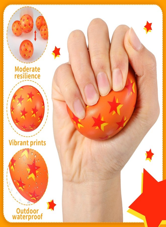 Vertintong Anime Theme Birthday Party Decorations 24 Pcs Stress Balls Orange and Red Stress Ball for Anime Cartoon Star Themed Birthday Game Party Supplies Relief Gifts for Coworkers Classroom Prizes - Image 2