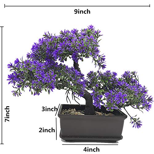 Fycooler Artificial Bonsai Tree-Fake Plant in Pot Artificial Plants,Faux Bonsai Japanese Pine Bonsai Artificial Plants for Home Decor Indoor,Office/Windowsill/Yard,Desktop Display, Zen Garden Décor - Image 3