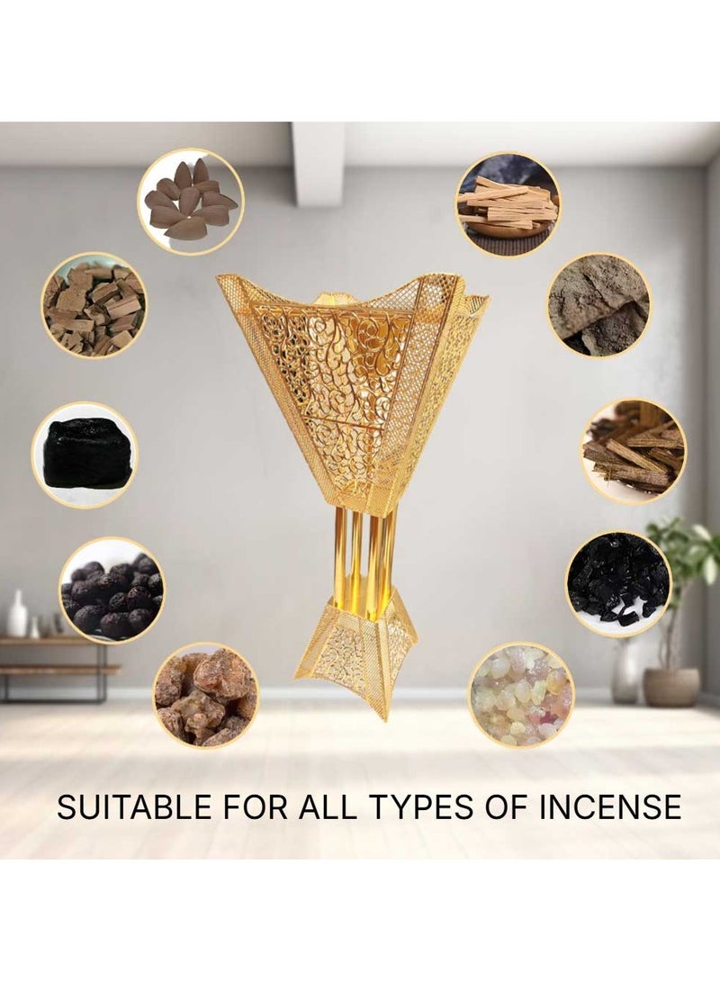 Bakhoor BoSidin High Quality Large Oud Burner 100 cm Tall Incense Mabkhara for Home Fragrance and Decore - Image 3