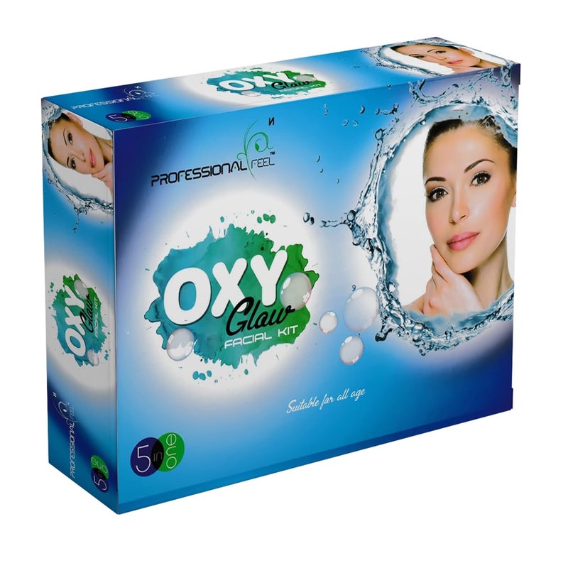 Professional Feel Oxy Glow Facial Kit 250 GM Cool  Oil Control  Anti Pollution  Salon Grade  All Skin Types - Image 4