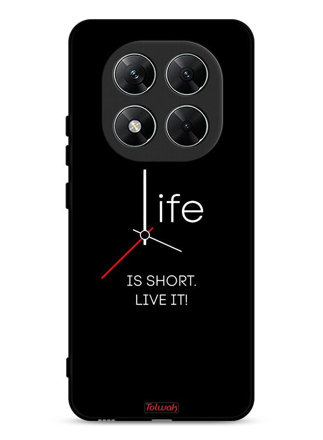 Tolwak غطاء حماية لجهاز Xiaomi Redmi Note 14 Pro 5G - الحياة قصيرة عيشها - Image 1