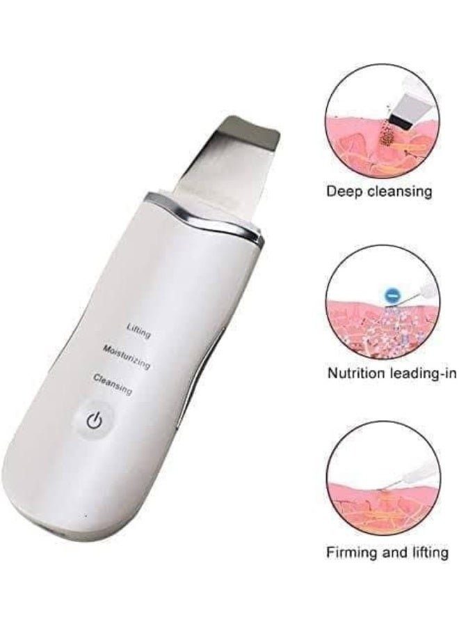 جهاز تنظيف البشرة العميق بالموجات فوق الصوتية (Ultrasonic) - مقشر الوجه لإزالة الرؤوس السوداء والدهون، جهاز محمول لإعادة حيوية الجلد وتحفيز الكولاجين، مناسب للبشرة الحساسة والدهنية. - Image 3