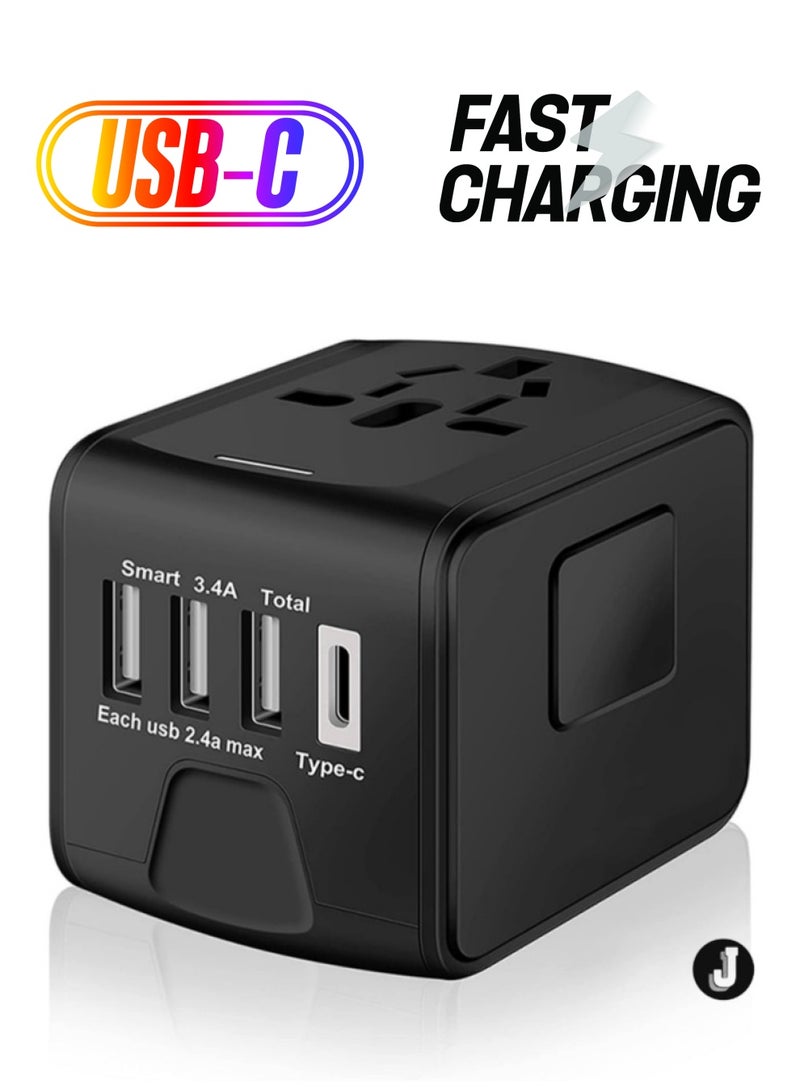 JAJEEK "NEW Universal International Travel Power Adapter with High-Speed USB Ports" - Image 1