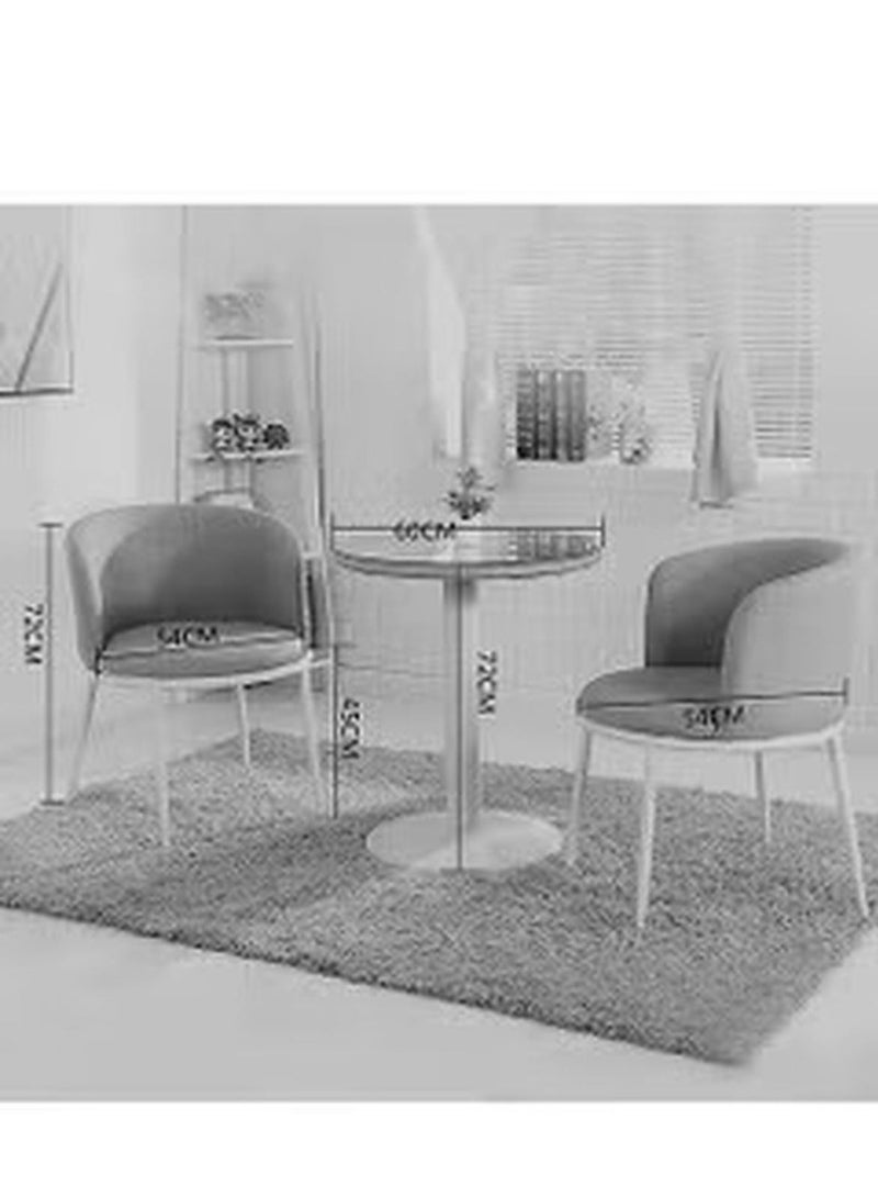 Generic Round Table With Two Chairs Grey  - Image 4