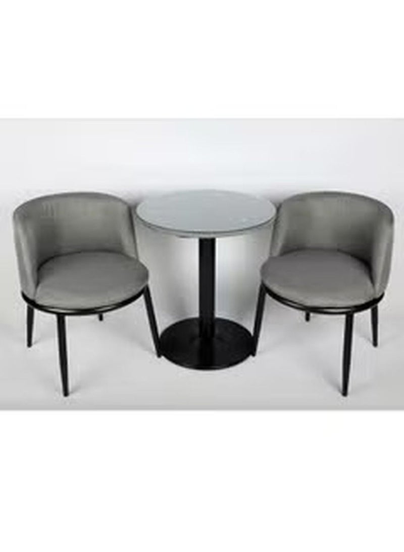 Generic Round Table With Two Chairs Grey  - Image 3