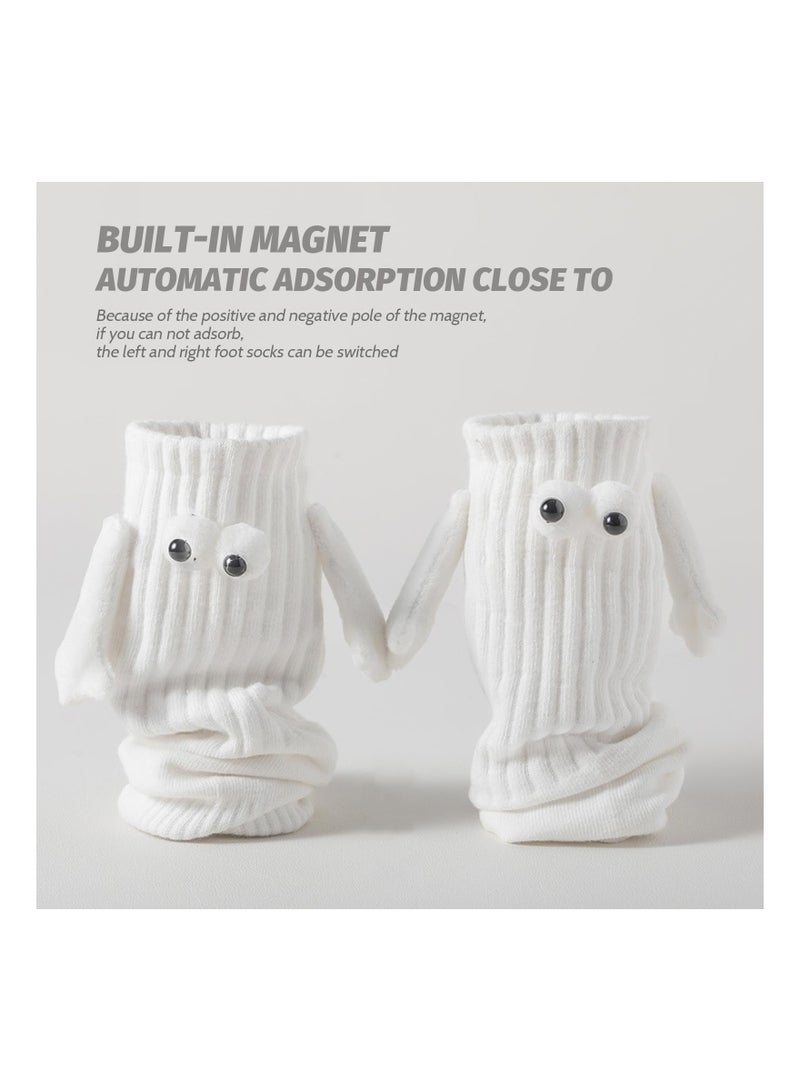 KASTWAVE Holding Hands Socks, Couple Magnetic Hand Socks, Unisex Mid Tube Funny Hand In Hand Socks, Couple Holding Hands Socks, Funny Socks, Matching Couple Socks, Mid-Tube Socks (Black + White) - Image 4