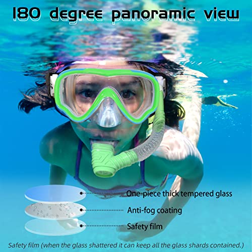 Seago Kids Swim Goggles Swimming Goggles for Kids Boys Girls Toddlers Youth 515 AntiFog 180 Clear Goggles No Leak Water Pool Underwater Swim Goggles with Nose Cover Swimming Diving Equipment - Image 3