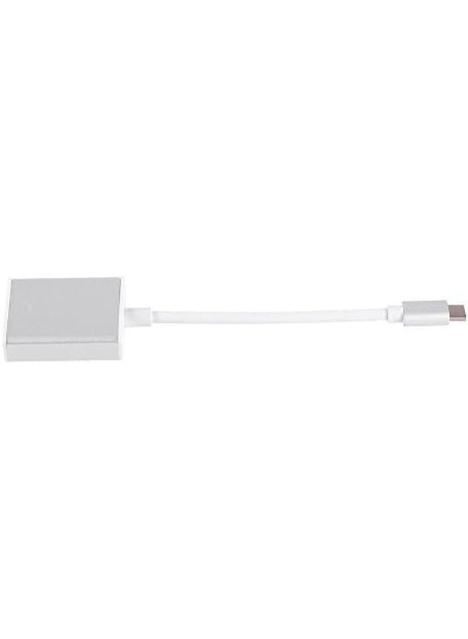 Type C to VGA Adapter Plug and Play Silver Aluminum for Presentations and Meetings - Image 1