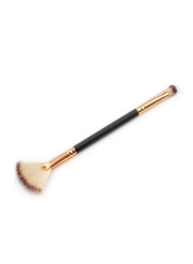 Fan Shape Professional Face Cosmetic Brush Black/Gold
