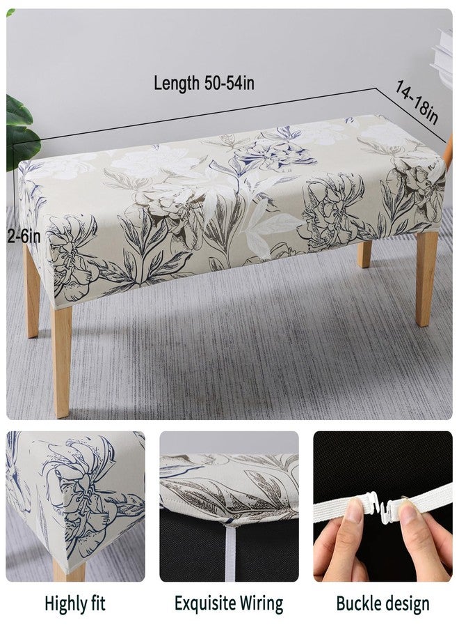 FORCHEER 4 Chair and Bench Covers for Dining Chairs Waterproof Floral Dining Room 4 Piece Kitchen Chair Slipcovers with Bench Seat Cover Set Washable (Waterproof Elegent-Flowers) - Image 4